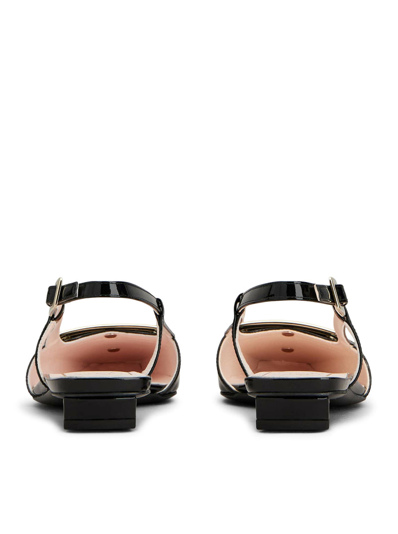 Roger Vivier Women Belle Vivier Patent Leather Slingback Ballerinas