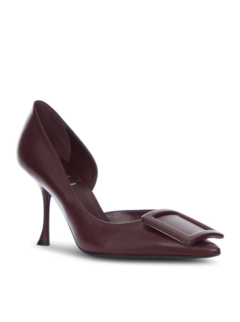 Roger Vivier Women Leather Décolleté With Tone-On-Tone Buckle