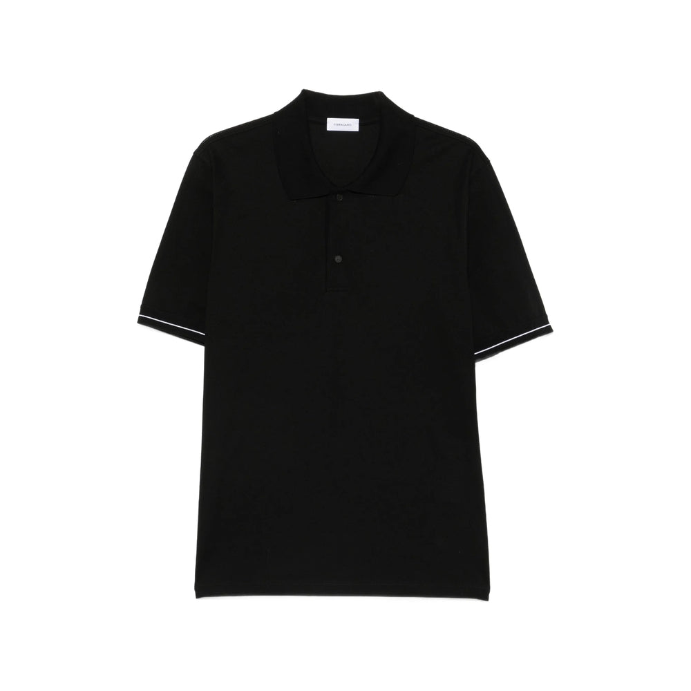 Ferragamo Black Polo Shirts Men