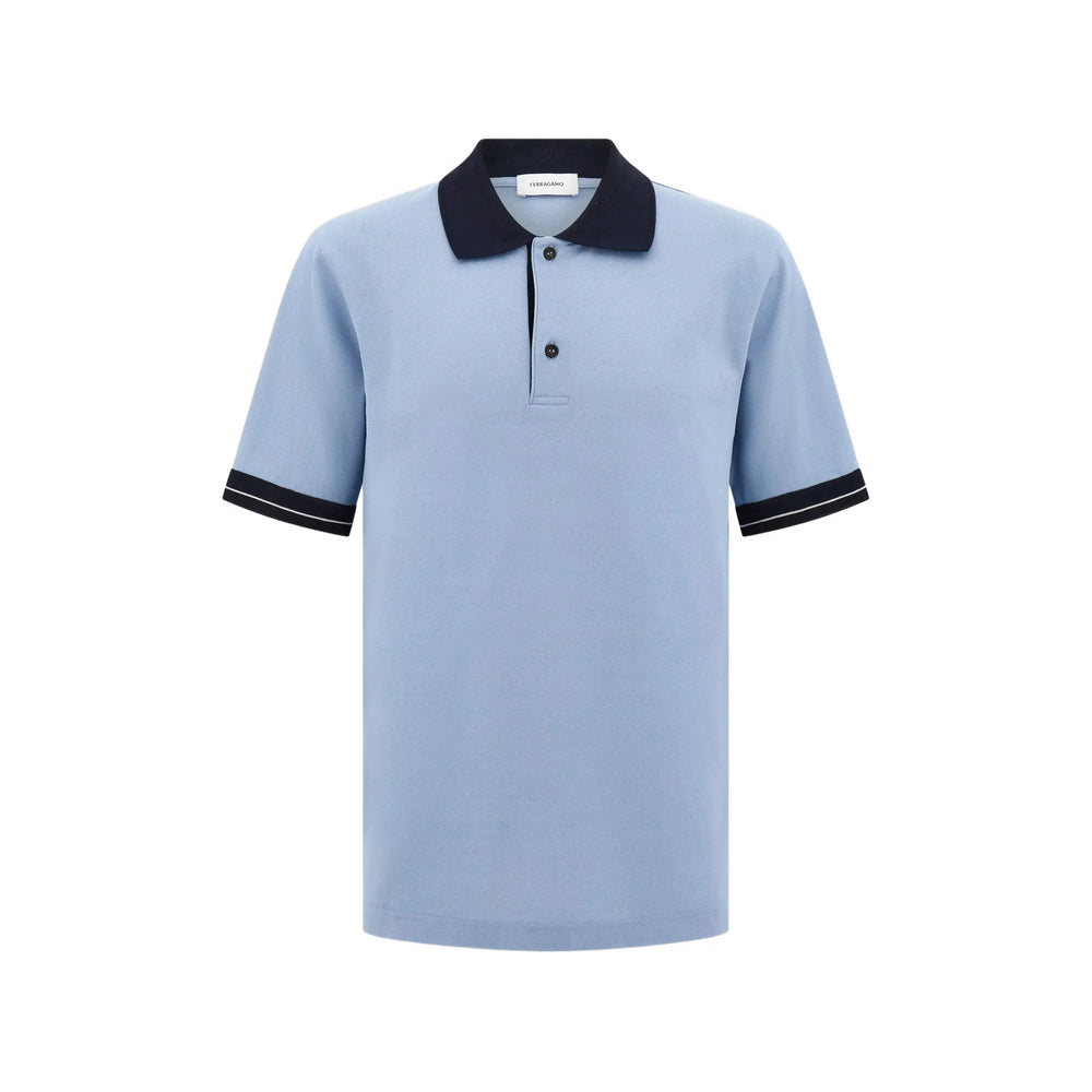 Ferragamo Blue Polo Shirts Men