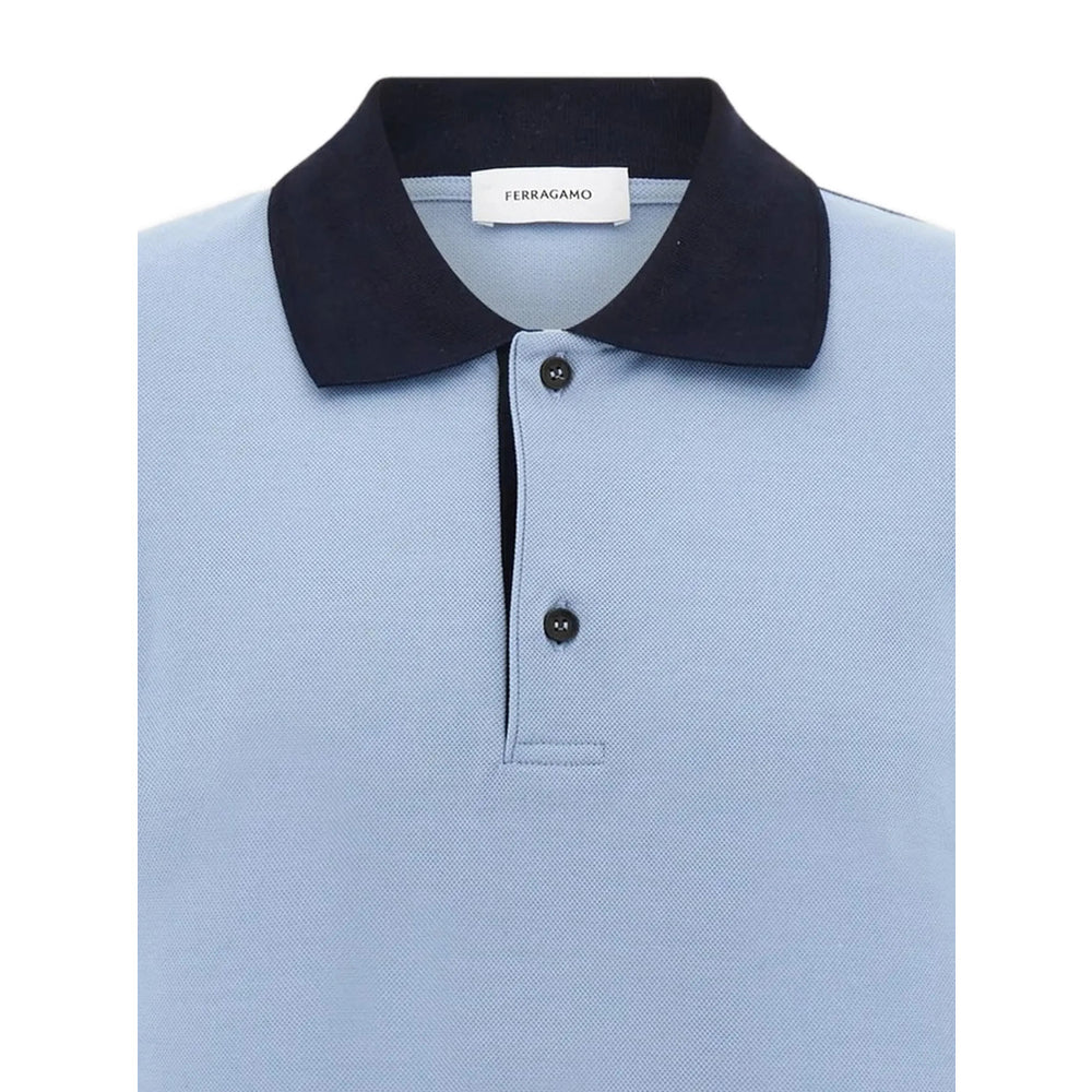 Ferragamo Blue Polo Shirts Men