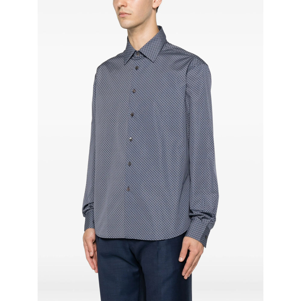Ferragamo Blue Shirts Men