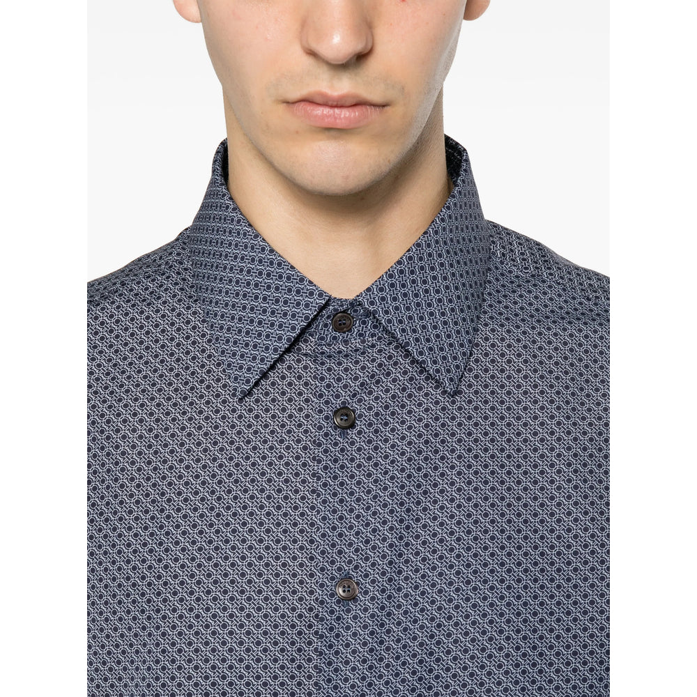 Ferragamo Blue Shirts Men