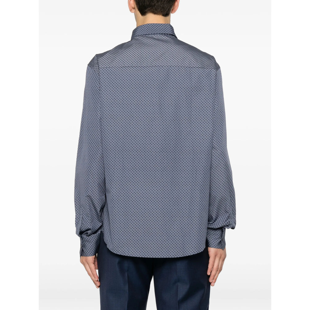Ferragamo Blue Shirts Men