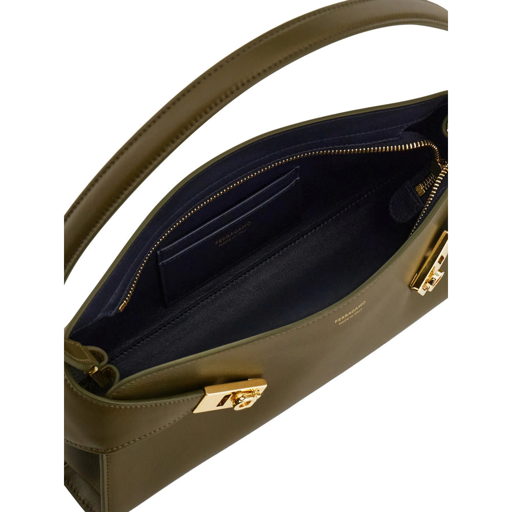 Ferragamo Green Shoulder Bags Women