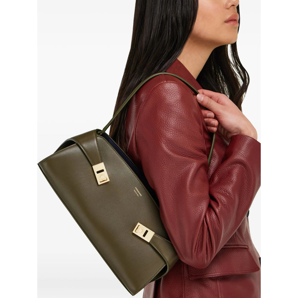 Ferragamo Green Shoulder Bags Women