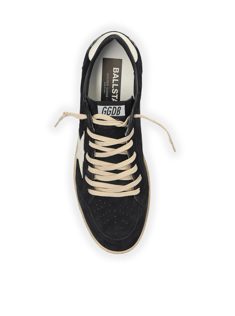Golden Goose Deluxe Brand Men Ball-Star In Dark Blue Suede With White Leather Star