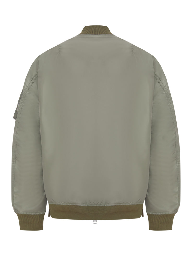 Sacai Men Nylon Bomber Jacket With Zip