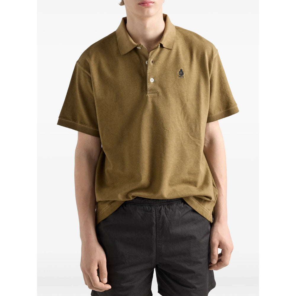 Prada Brown Polo Shirts Men