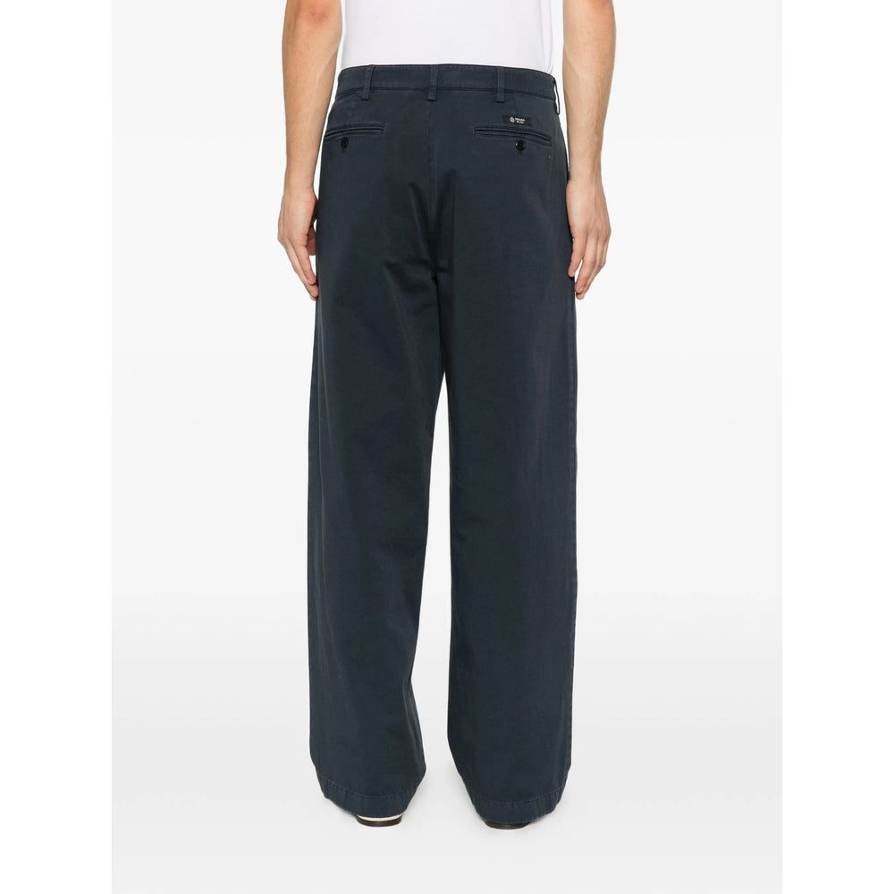Prada Blue Trousers - Wide-Leg Trousers Men