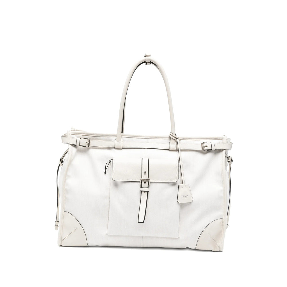 Prada Neutrals Tote Bags Men
