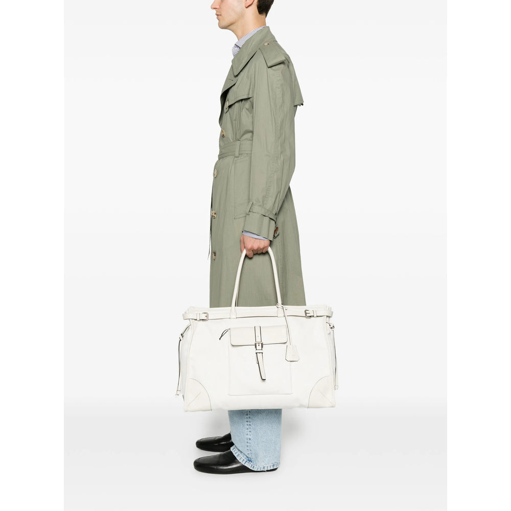 Prada Neutrals Tote Bags Men
