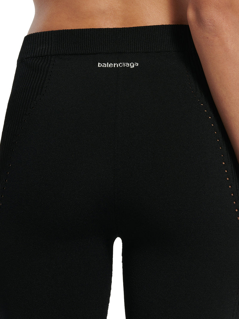 Balenciaga Women Techwear Leggings In Black Sports Mesh