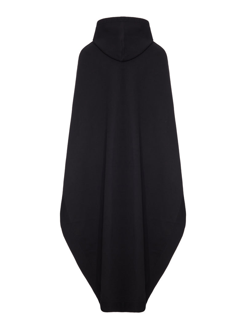 Balenciaga Women Oversized Asymmetric Hooded Sweatshirt Cape