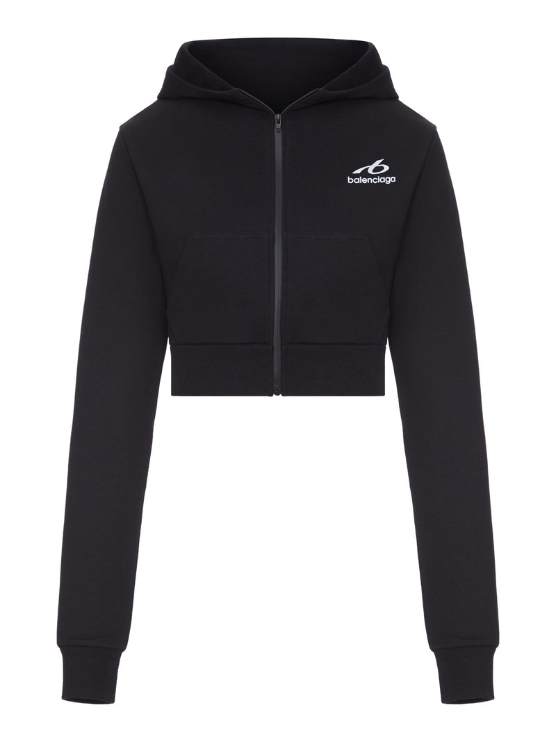 Balenciaga Women Cocoon Techwear Sweatshirt In Black Dry Fleece