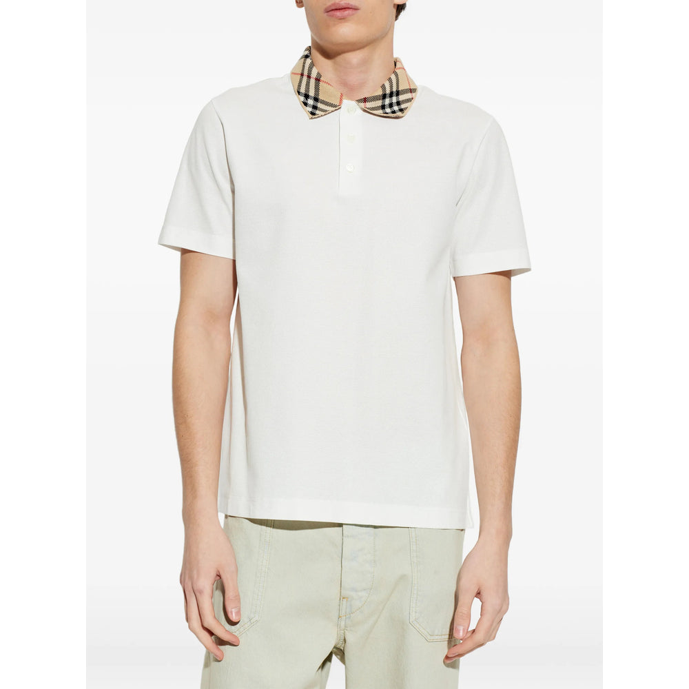 Burberry White Polo Shirts Men