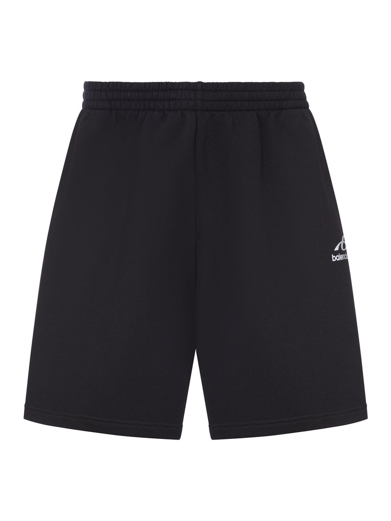 Balenciaga Men Soft-Cut Bodies Shorts In Black Dry Fleece