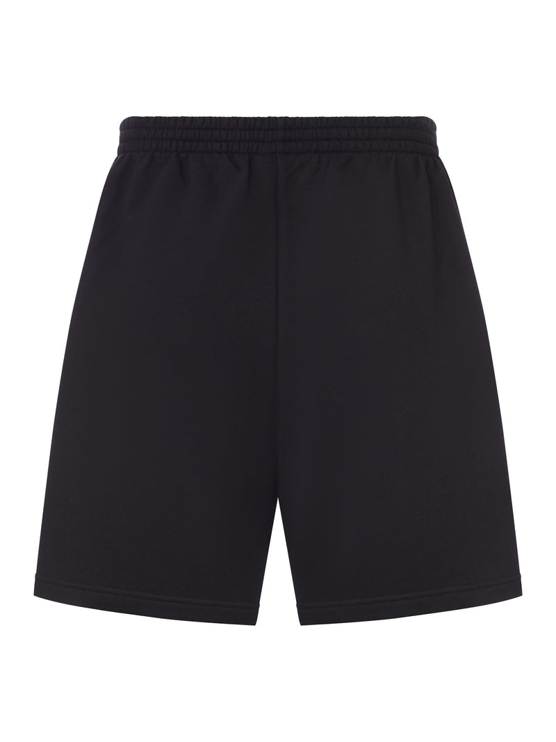Balenciaga Men Soft-Cut Bodies Shorts In Black Dry Fleece