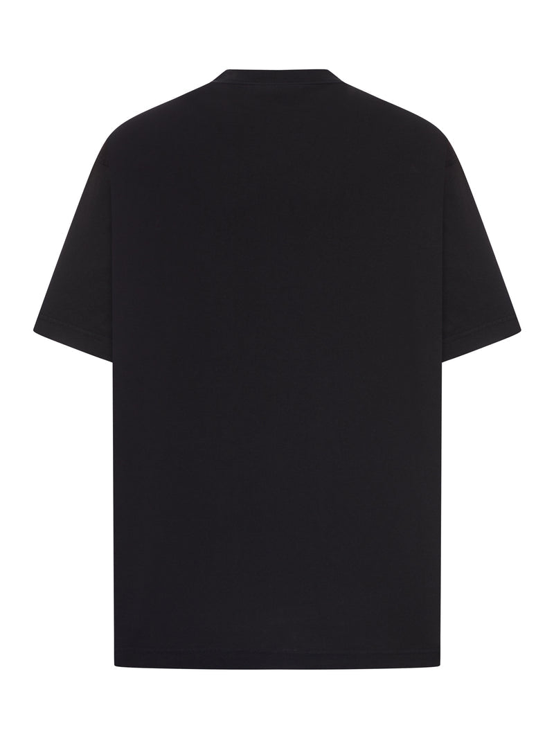 Balenciaga Men The Door Oversize T-Shirt In Black Dry Jersey