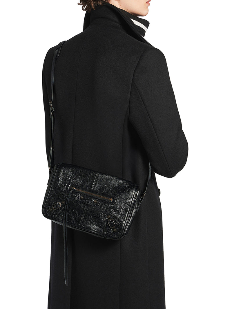 Balenciaga Men Le City Small Flap Messenger Bag