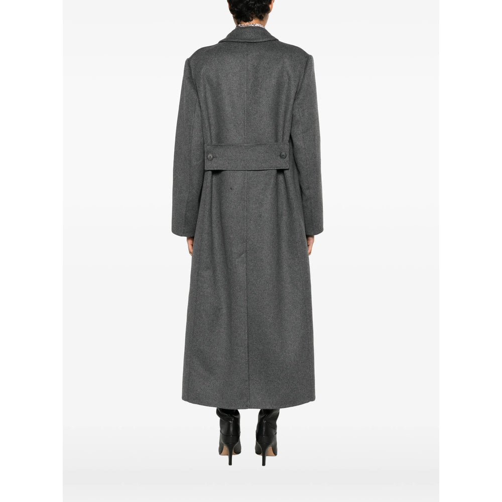 Victoria Beckham Grey Coats - Double Breasted & Peacoats Women
