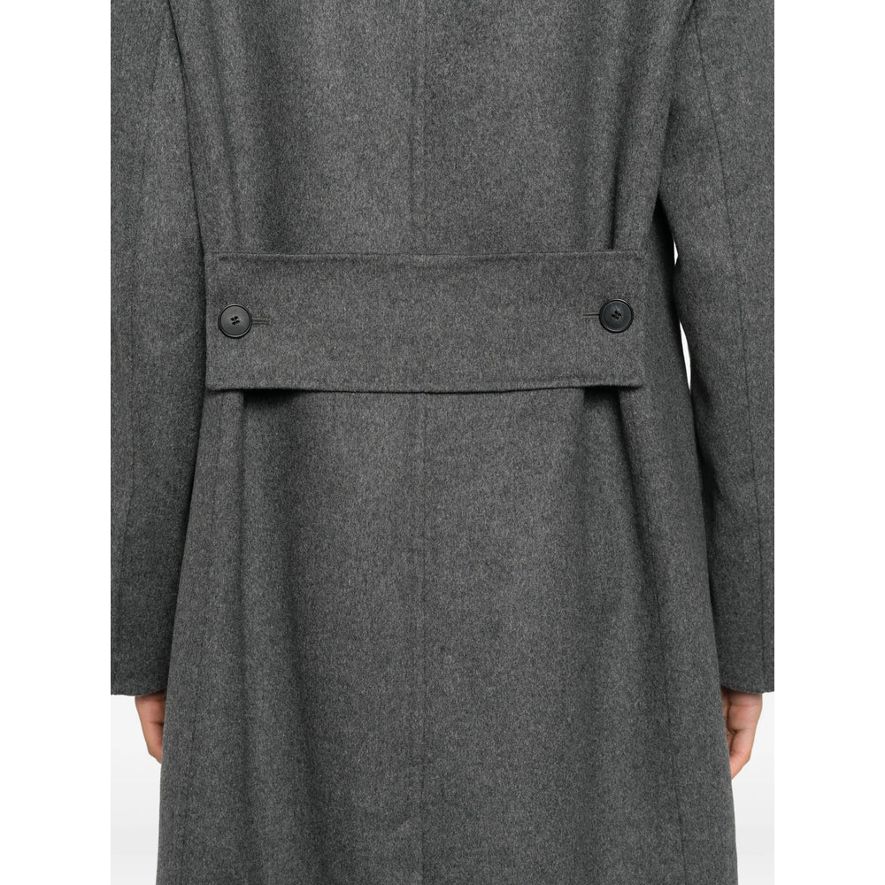 Victoria Beckham Grey Coats - Double Breasted & Peacoats Women