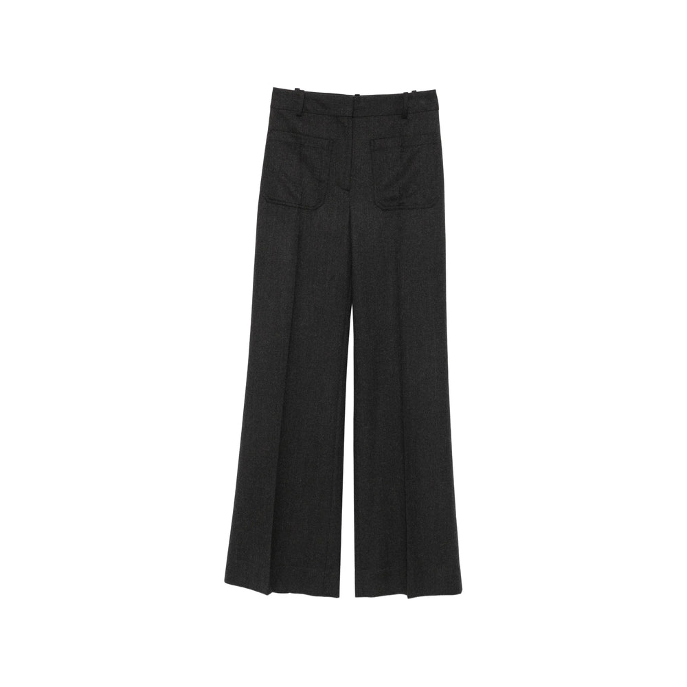 Victoria Beckham Grey Trousers - Straight Trousers Women