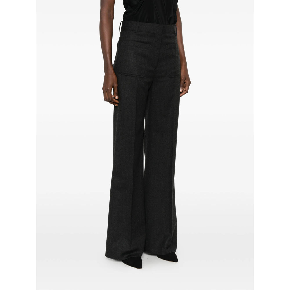 Victoria Beckham Grey Trousers - Straight Trousers Women