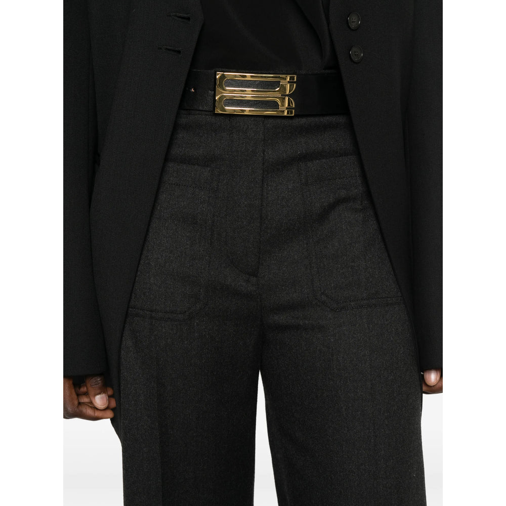 Victoria Beckham Grey Trousers - Straight Trousers Women