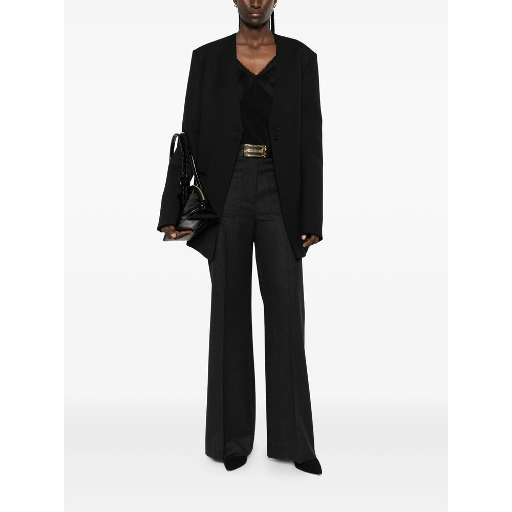 Victoria Beckham Grey Trousers - Straight Trousers Women