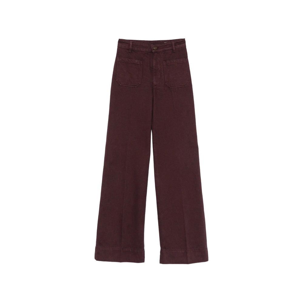 Victoria Beckham Purple Denim - Wide-Leg Jeans Women