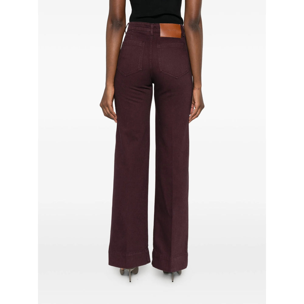 Victoria Beckham Purple Denim - Wide-Leg Jeans Women