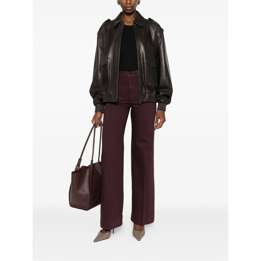 Victoria Beckham Purple Denim - Wide-Leg Jeans Women