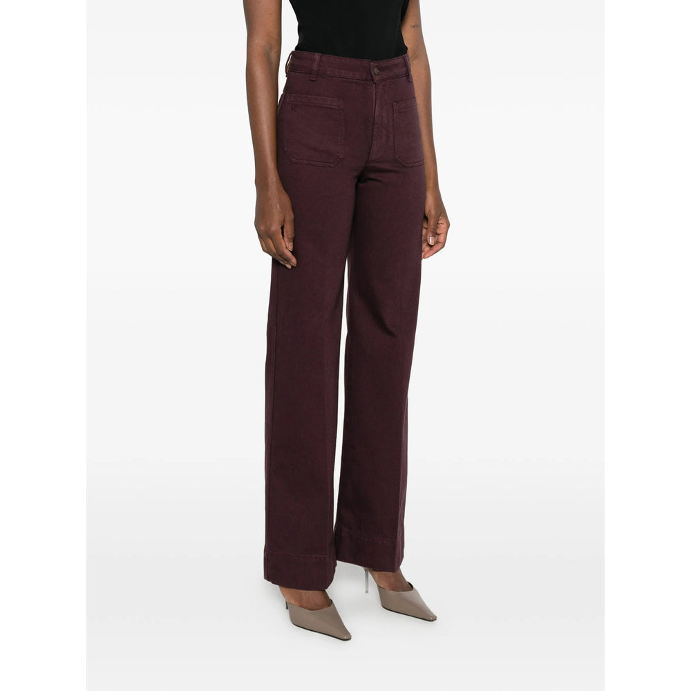 Victoria Beckham Purple Denim - Wide-Leg Jeans Women
