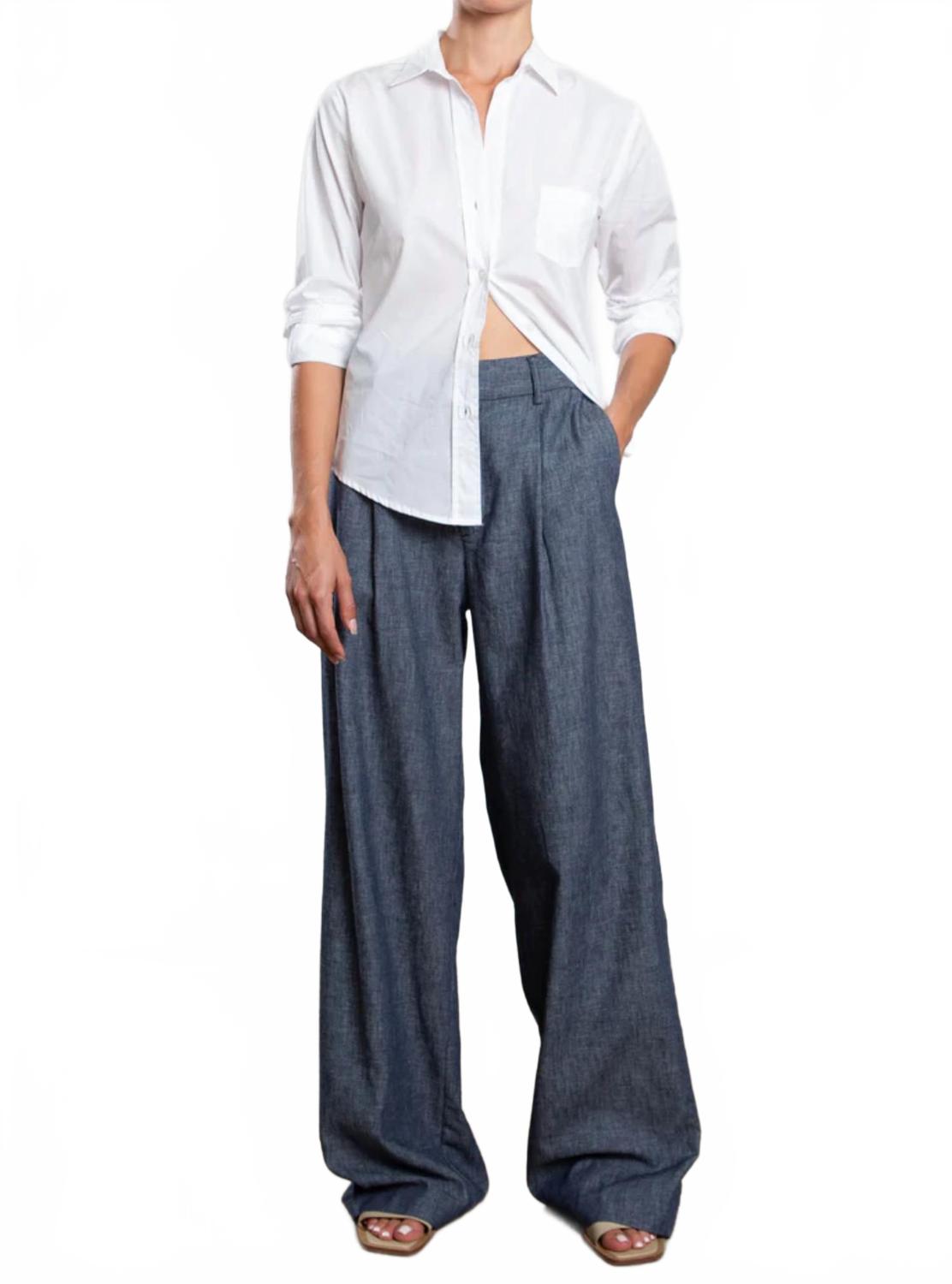 Spencer Linen Twill Pant In Night