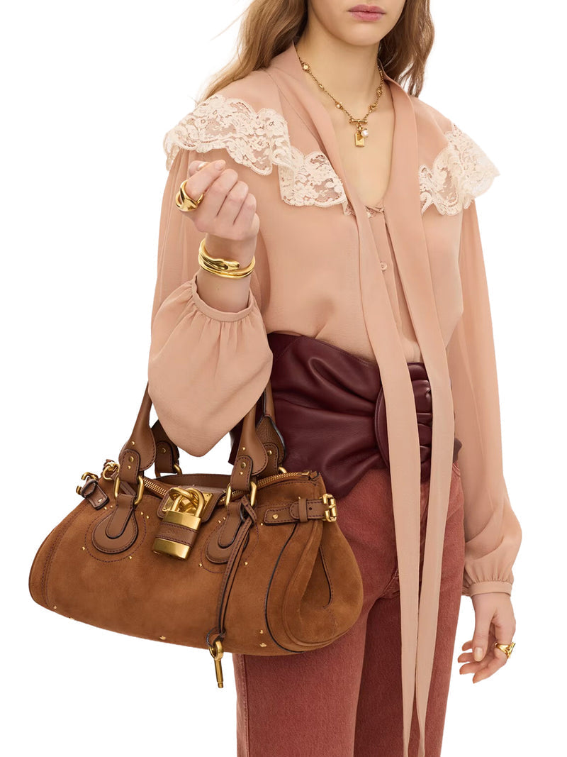 Chloe` Women Paddington Suede Bag