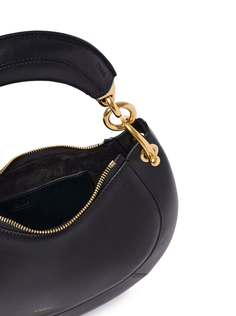 Chloe` Women Small Chloé Banana Zipped Hobo In Soft Leather