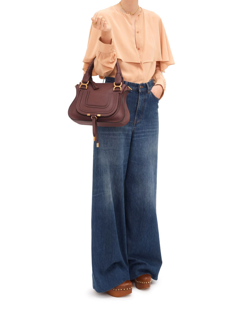 Chloe` Women Small Mercie Bag In Granate Leather