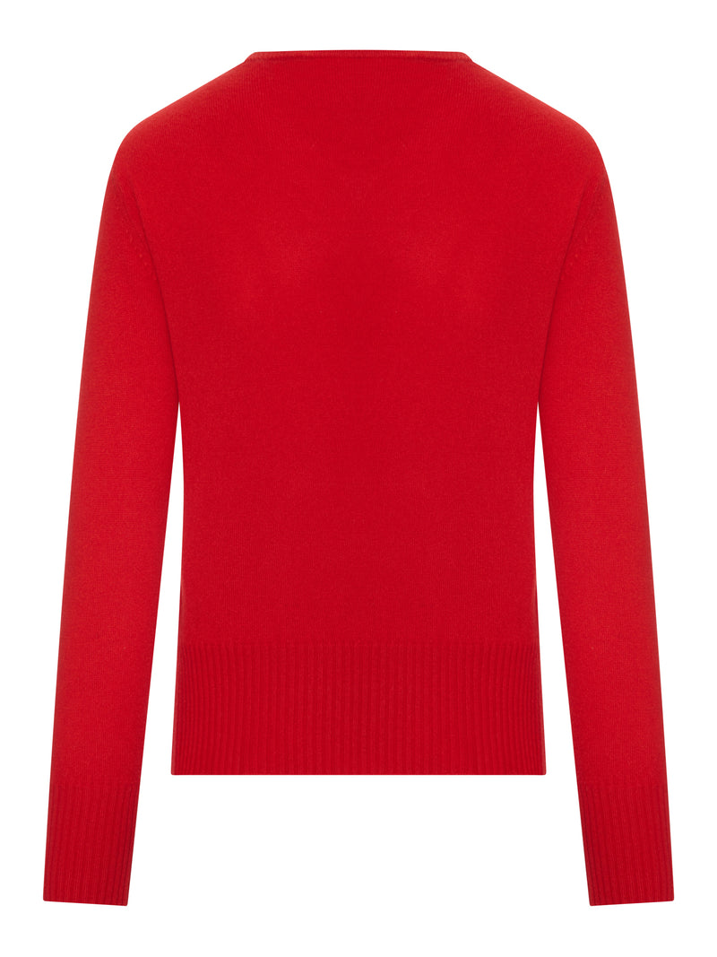 Miu Miu Women Cashmere V-Neck Sweater With Logo