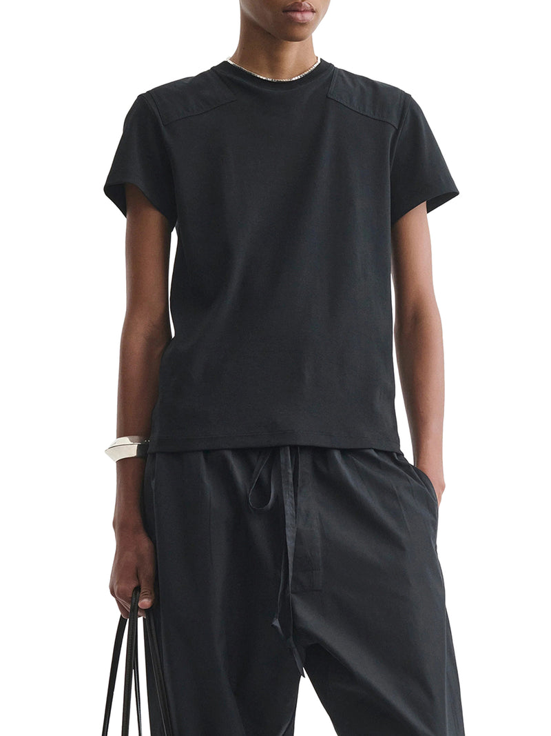 Phoebe Philo Women Black Cotton Patched T-Shirt