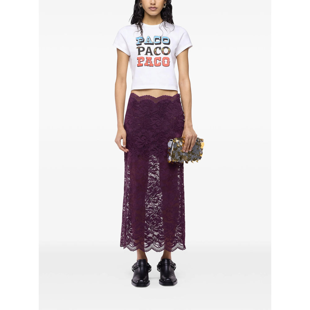 Rabanne Purple Skirts - Straight Skirts Women