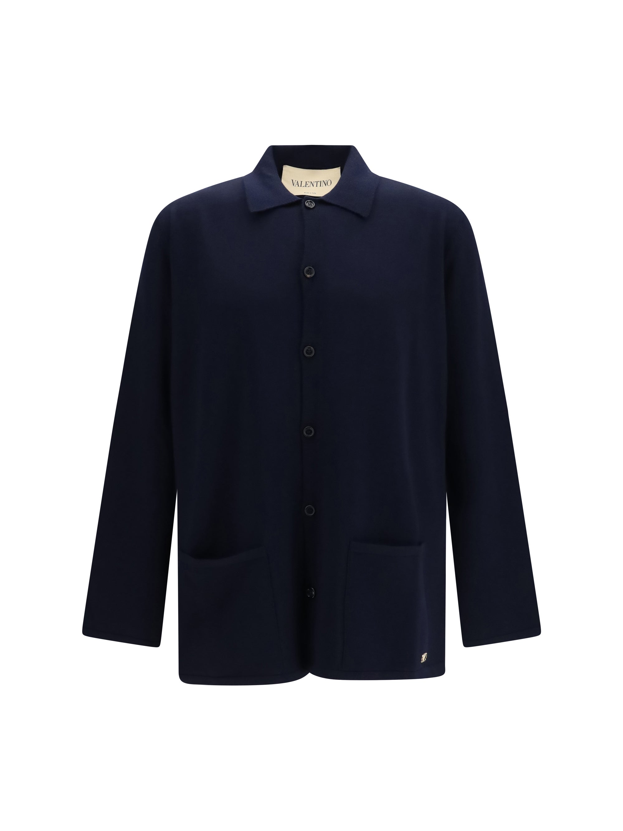 Valentino Men Wool Cardigan With Vlogo