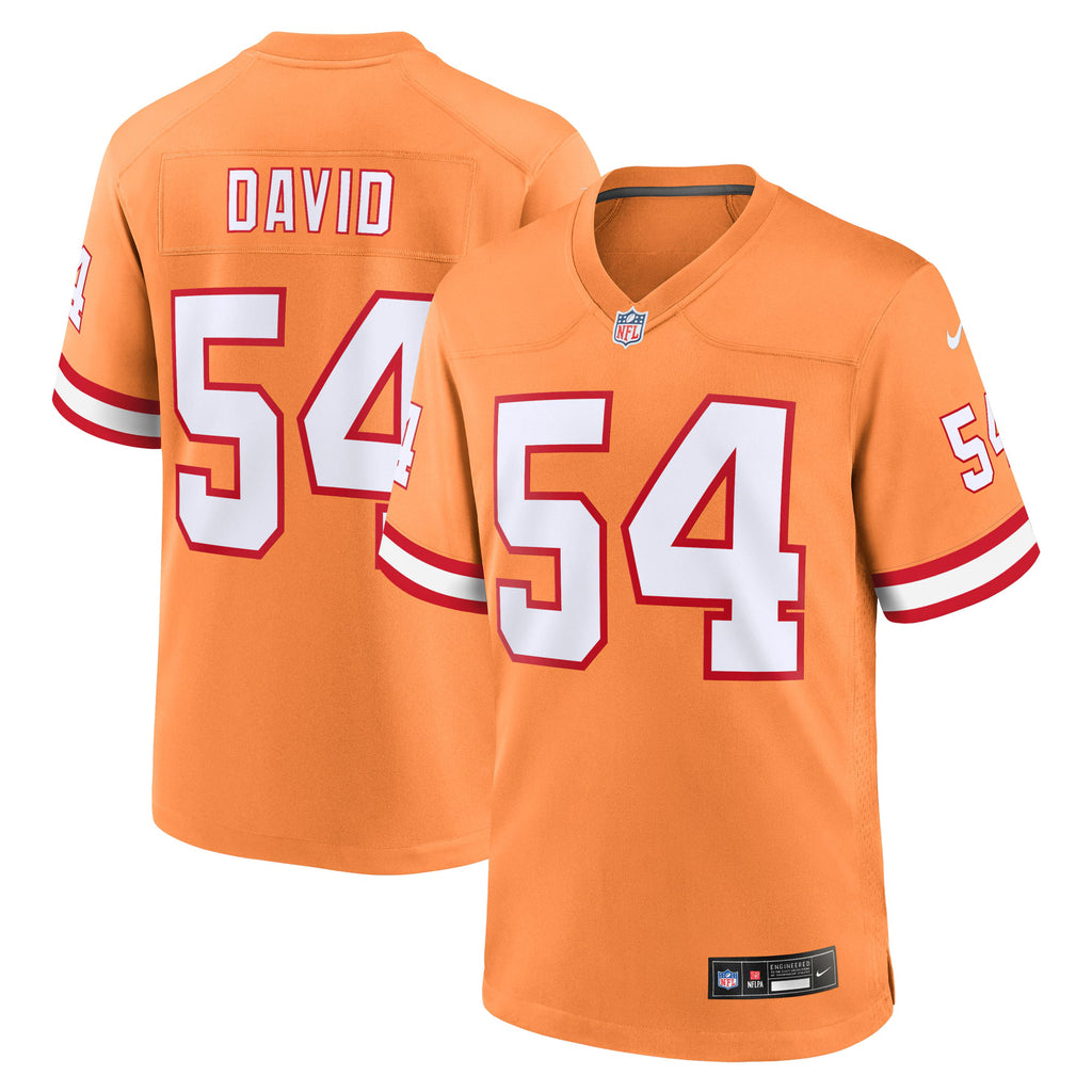 Tampa Bay Buccaneers Lavonte David Orange Throwback Game Jersey