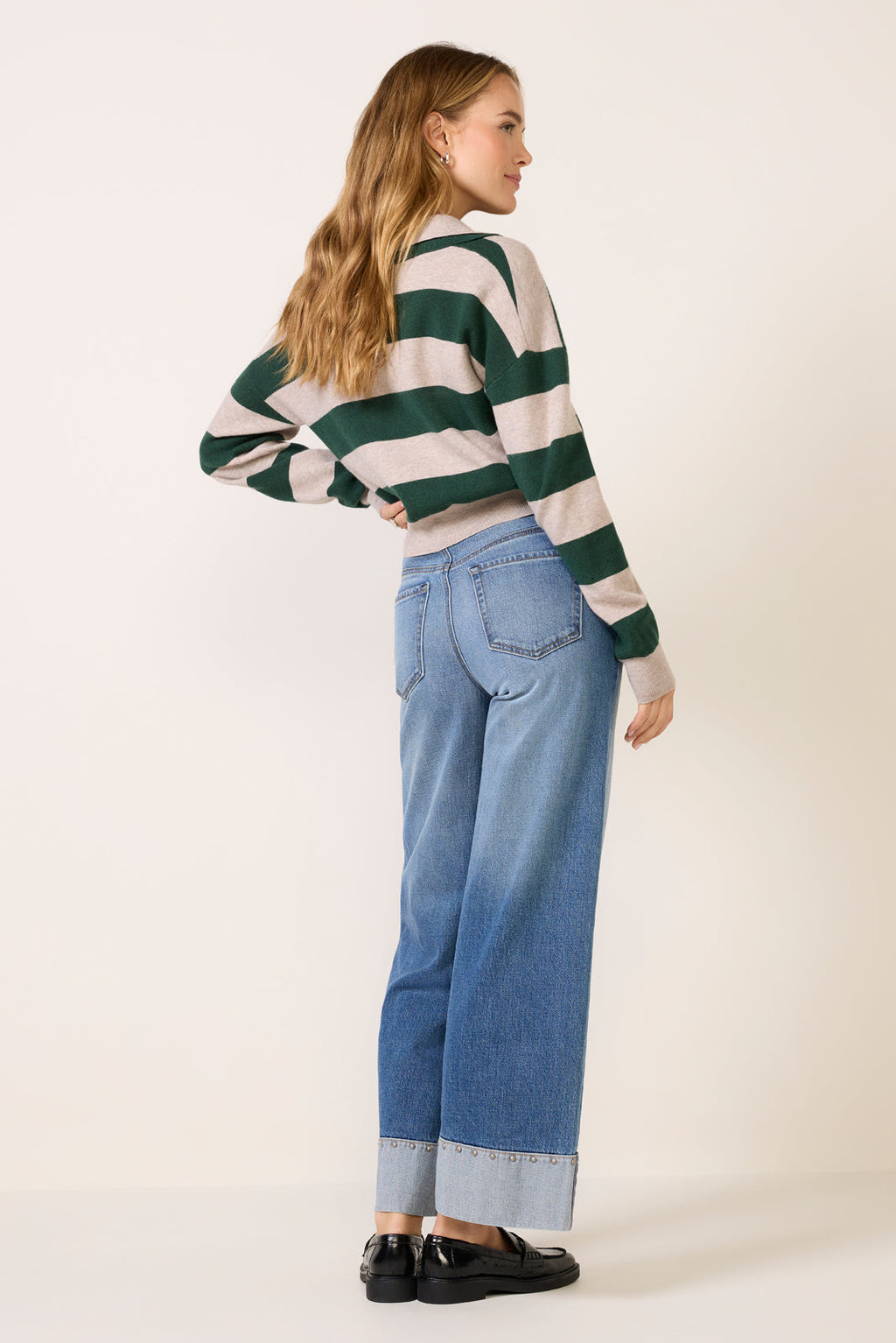 Women's Ever Vintage Hem w Studs Wide Leg Jean