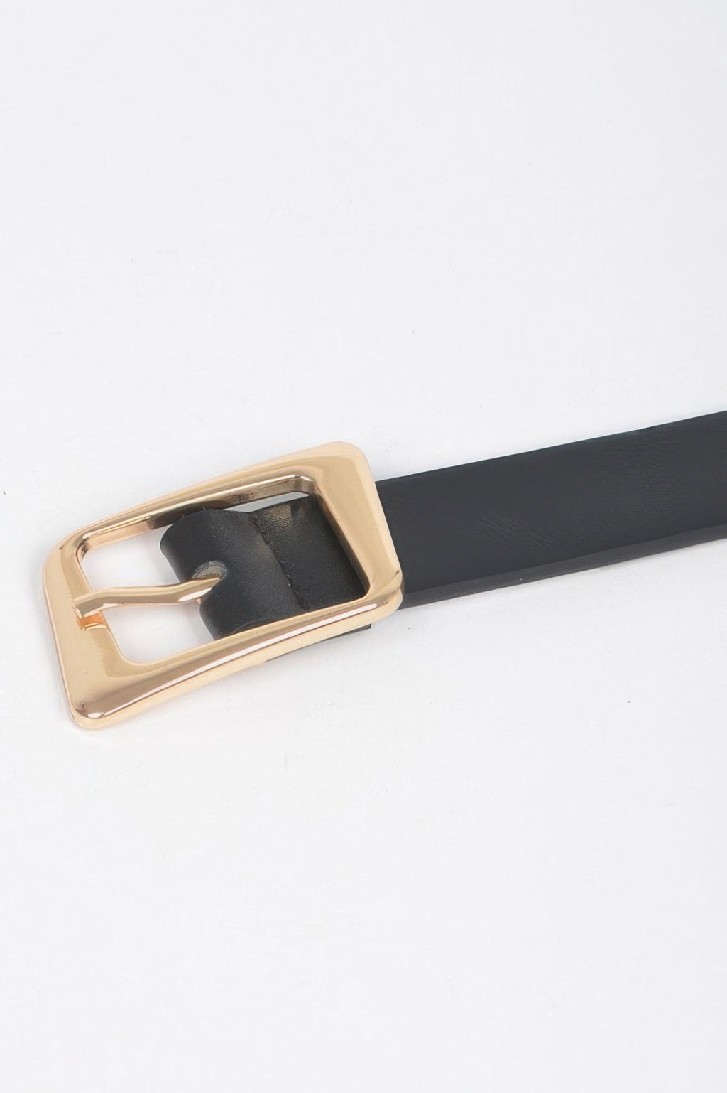 Faux Leather Metal Buckle Belt