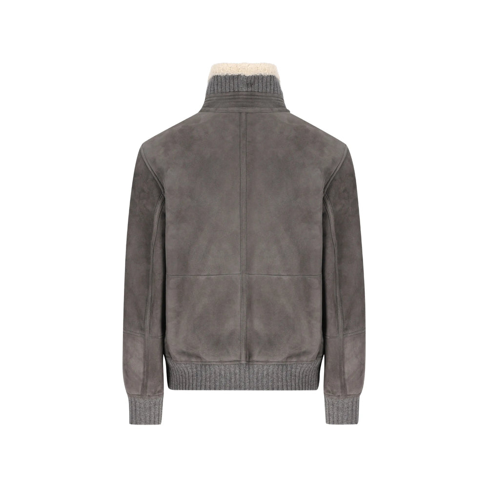 Brunello Cucinelli Grey Jackets - Bomber Jackets Men
