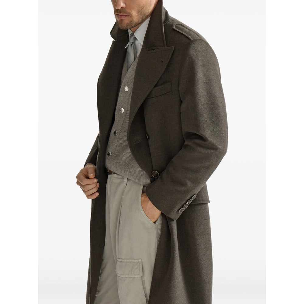 Brunello Cucinelli Green Coats - Double Breasted Coats Men