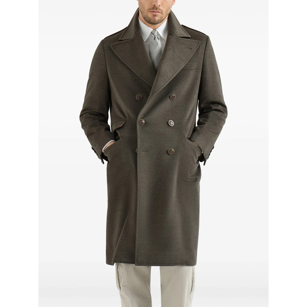 Brunello Cucinelli Green Coats - Double Breasted Coats Men