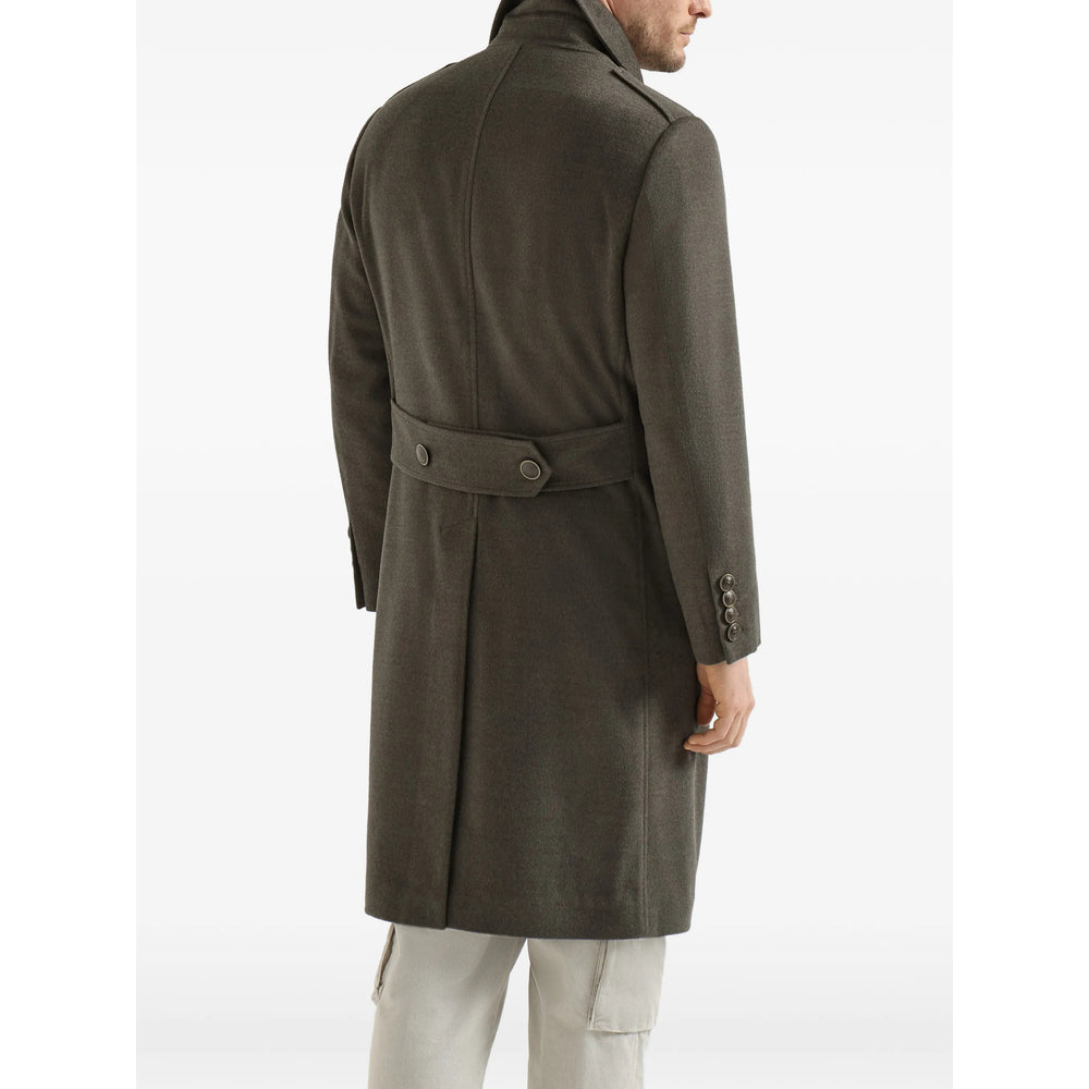 Brunello Cucinelli Green Coats - Double Breasted Coats Men