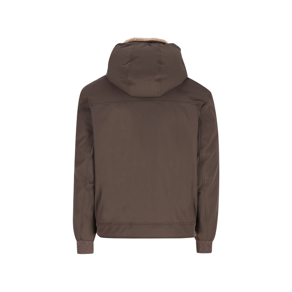 Brunello Cucinelli Brown Jackets - Hooded Jackets Men